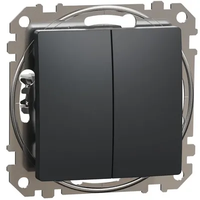 Intrerupator dublu 10A Schneider Sedna Design SDD114105, antracit