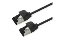 Cablu de retea RJ45 Slim U/FTP Cat. 8.1 (Class I) LSOH 0.5m Negru, Roline 21.15.3262