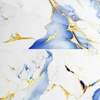 Gresie exterior / interior portelanata Aqua Blue Gold 60 x 120 cm lucioasa rectificata tip marmura