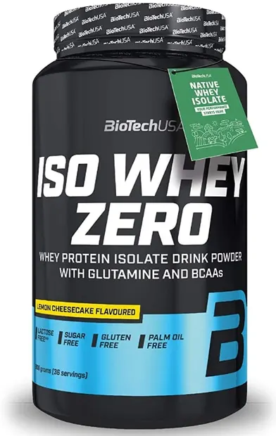 Iso Whey Zero, cheesecake cu lămâie, 908 g, BioTech USA