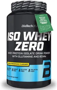 Iso Whey Zero, cheesecake cu lămâie, 908 g, BioTech USA