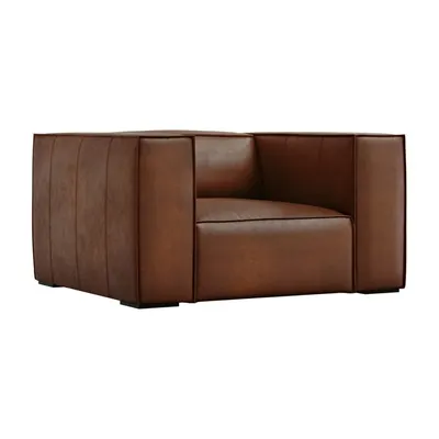 Fotoliu maro coniac cu tapițerie din piele Madame – Windsor & Co Sofas