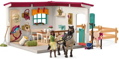 Set pentru joc Schleich Horse Club - Cameră de odihnă în grajd