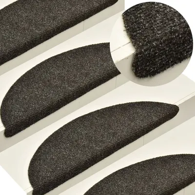 Gossi covorase autoadezive scari 10 buc. antracit 65x21x4cm perforate