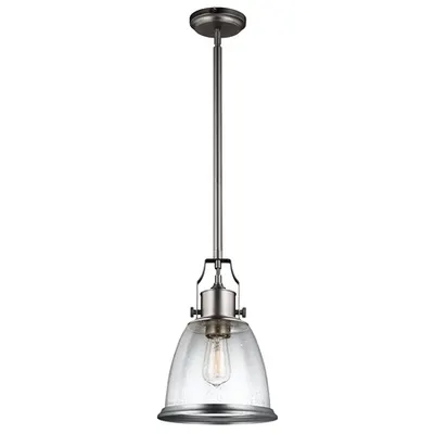 Lampa suspendata Hobson 1 Light Medium Pendant Satin Nickel