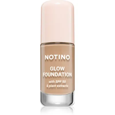 Notino Glow Foundation With SPF 50 & Plant Extracts make-up pentru luminozitate SPF 50 01 Medium Warm 30 ml