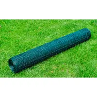 vidaXL Plasă de sârmă găini, verde, 25 x 0,5 m, cu înveliș PVC