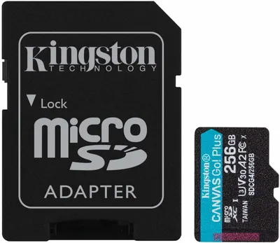 Card de memorie Kingston - Canvas Go! Plus Gen 4, 256GB, microSD, Class 10 + Adaptor