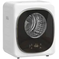 HOMCOM Mini Uscător de Rufe Portabil 4 kg, 5 Programe, 800W, Până la 60℃, Timer, Tambur Oțel Inoxidabil, Casă, Alb | Aosom Romania