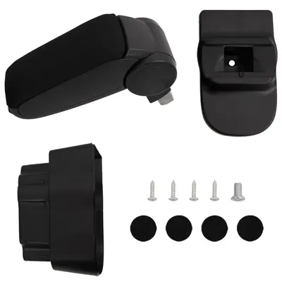 vidaXL Cotieră auto, negru, 12x37x(31-48) cm ABS