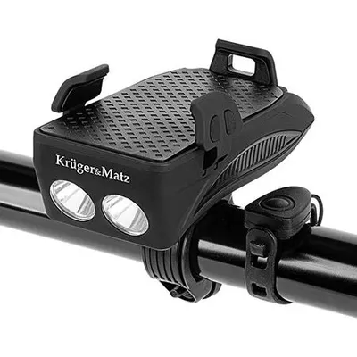 Suport Bicicleta 3in1 cu lanterna si acumulator Xt50 Kruger&Matz KM0125