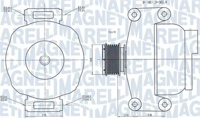 Alternator (14v, 90a) Potrivit Mercedes C (w202), Sprinter 2-T (b901, B902), Sprinter 3-T (b903), Sprinter 4-T (b904), V (638 2), Vito (w638) 2.1d 2.2d 2.7d 09.97-05.06