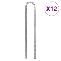 Gossi tarusi de cort, 12 buc., 30 cm, Ø7 mm, otel galvanizat