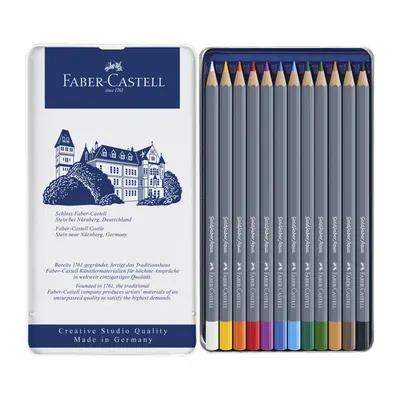 Creioane colorate Aquarelle, 12culori/set, Goldfaber Faber-Castell