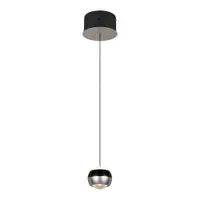 Lustră neagră-argintie LED ø 15,5 cm Orbit – Trio Select