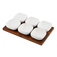Set de servire alb 6 buc. din porțelan Essentials – Ladelle