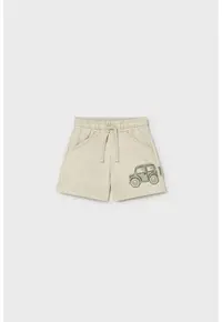 Pantaloni scurti cu talie ajustabila - Verde pal/Bej deschis