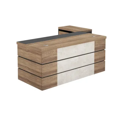 Birou managerial Castello cu dulap lateral mobil - dimensiuni W1600 &times; D800 &times; H750 mm