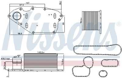 Radiator ulei termoflot potrivit NISSAN NV400; OPEL MOVANO B; RENAULT MASTER III 2.3D 02.10