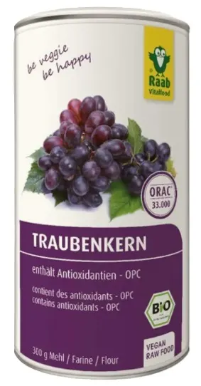 Făină organică din semințe de struguri, 300 g, Raab Vitalfood
