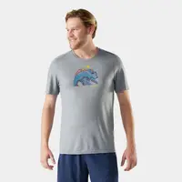 Tricou Merino sport Smartwool Bear Strata Active - gri deschis Light Gray Heath…