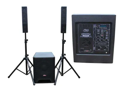 Sistem subwoofer cu 2 sateliti si stativ 500W+2X100W Alien ENGROSS