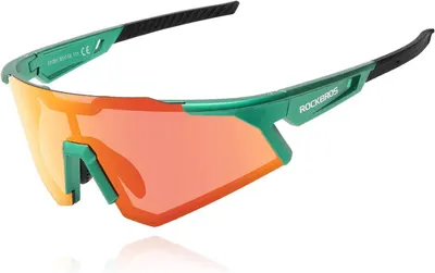 Ochelari de soare biciclete de oras polarizați montură TR90 verde