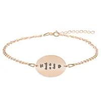Master - Bratara personalizata absolvire "To teach is to love" din argint 925 placat cu aur roz