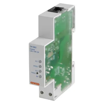 Interfata comunicatie TCP IP LAN pentru contoare energie, montaj pe sina