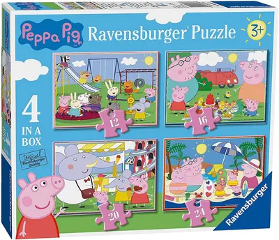 Puzzle Ravensburger din 24 piese 4 în 1 - Purcelușa Peppa