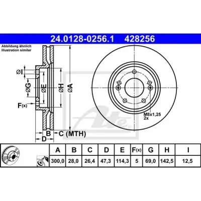 Disc frana ATE 24.0128-0256.1
