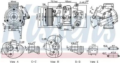 Compresor climatizare potrivit TOYOTA AURIS, AVENSIS, COROLLA, MATRIX, VERSO 1.33-2.0 11.06-10.18