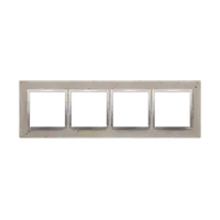 Rama cvadrupla, beton deschis/silver mat metalic