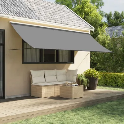 Gossi copertina retractabila, antracit, 400x150 cm, textil si otel