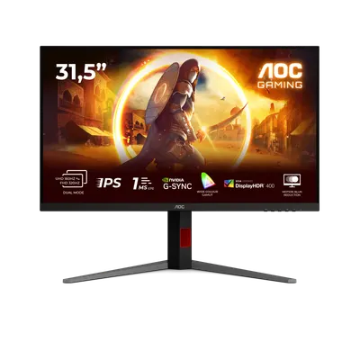 Monitor Gaming AOC U32G4U, 31.5", 3840 x 2160 pixeli, Black, Red, 3 ani Garantie