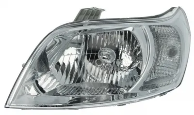 Far stanga (H4, electric, cu motoras, fundal cromat, fundal transparent) CHEVROLET AVEO 2008-2011