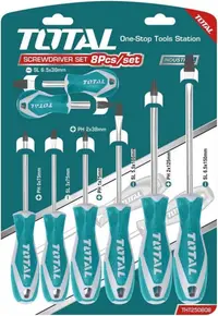 Set de șurubelnițe TOTAL - SL, PH, CrV, 8 piese
