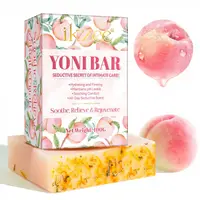 Sapun pentru Ingrijirea Zonelor Intime, pH echilibrat, Yoni Bar, Piersici, 100 g