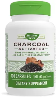 Charcoal Activated, 100 capsule, Nature's Way