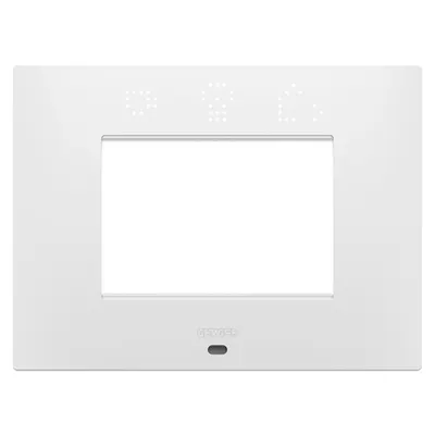Placa Inteligenta Ego - in Tehnopolimer Vopsit - 3 Module - Alb Satinat - Chorusmart