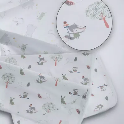 Pătură pentru bebeluși Gamberritos - Pădurice, 80 х 80 cm