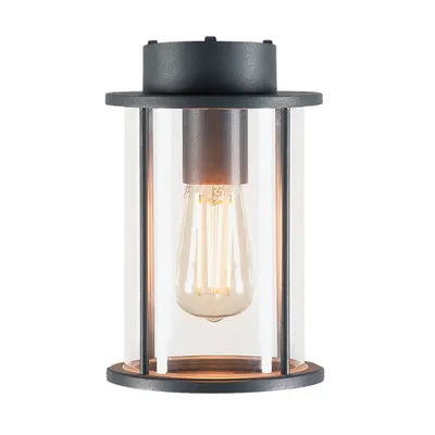 Corp iluminat TAVAN, PHOTONIA in aer liber lumenul Plafon, A60, rotund, antracit, sticla transparenta