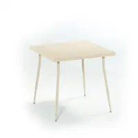 Masa de gradina CARMEN, model ratan, cappuccino, 80x80 cm
