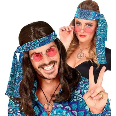 Bandana hippie albastra