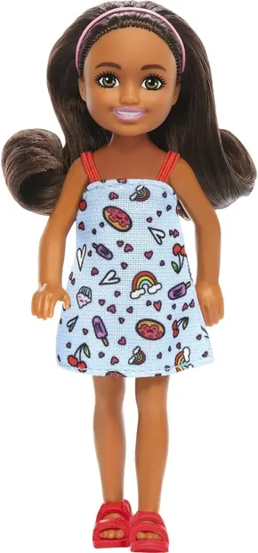 Păpuşă Barbie Chelsea - Cu o rochie albastră și sandale roșii