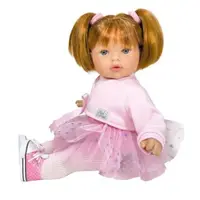 Papusa Nines DOnil, Tita Star, cu sunete, cu parul roscat, cu rochie roz, cu miros de vanilie, 45 cm