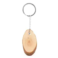 Breloc felie lemn - oval - Default Title