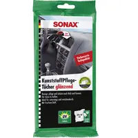 Servetele Auto Umede pentru Suprafetele din Plastic, cu Efect Lucios, 10 Bucati, Sonax