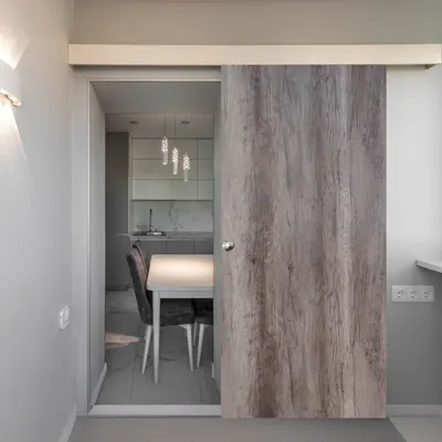 Usa glisanta interior din MDF laminat gri 870/2130 mm