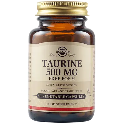 Taurina 500mg, 50 capsule vegetale, Solgar